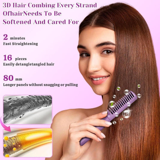 boAet™ Meneflix Portable Mini Hair Straightener Cordless Rechargeable Mini Adjustable Hair Straightener Hot Comb