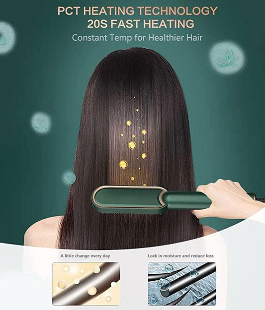 boAet™ Professional Hair Straightener Tourmaline Ceramic Hair Curler Brush Hair Comb