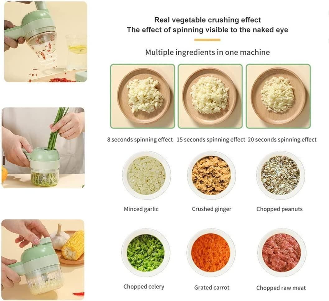 boAet™ 4 in 1 Portable Electric Vegetable Cutter Set