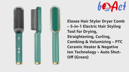 boAet™ Professional Hair Straightener Tourmaline Ceramic Hair Curler Brush Hair Comb
