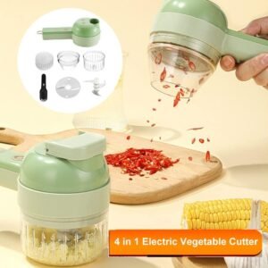 4-in-1 Electric Vegetable Chopper & Cutter - Premium Food Processor for Kitchen