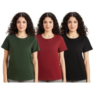 Women's Cotton Stretch Regular Fit Round Neck Sleeveless T-Shirt